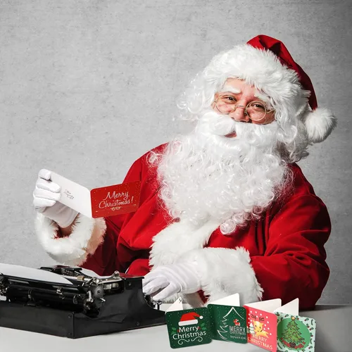 Vista 7 de Outus Mini tarjetas de felicitación de Navidad con sobres, 2.7 x 2.7 pulgadas (48 piezas)