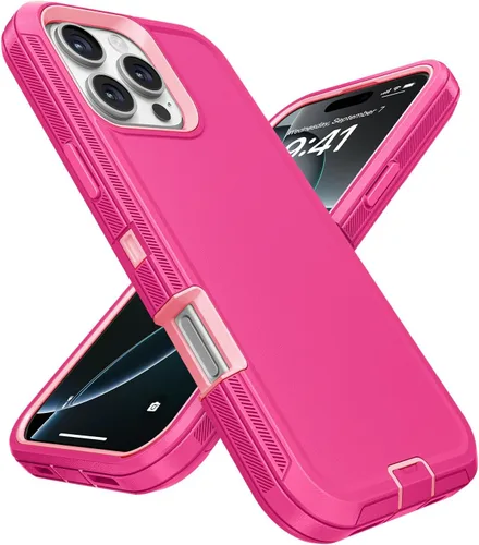 Vista 26 de Jelanry - Funda para iPhone 15 5G, protección resistente, resistente, color negro Dropproof & Dual-Layer Protective Back Cover with Port Anti