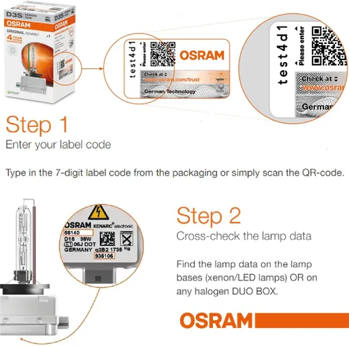 Vista 6 de Osram 66340HBI Xenarc 35W D3S PK32D-5 4600K HID Xenon Bombilla (2 unidades)