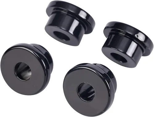 Vista 4 de Bujes elevadores para manillar aptos Harley Softail Dyna Sportster 1984-2016 Negro brillante