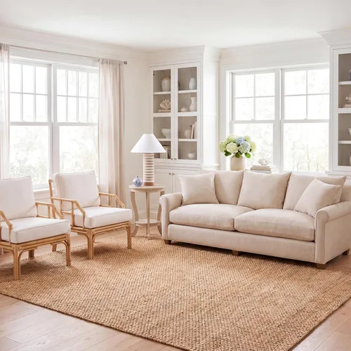 Vista 8 de SAFAVIEH Natural Fiber Collection - Alfombra decorativa de 3 x 5 pies, natural, hecho a mano, ideal para zonas de alto tráfico en entrada, sala