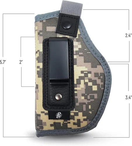 Vista 3 de IWB Gun Holster by PH - Concealed Carry Soft Material - Soft Interior - Fits M&P Shield 9mm.40.45 Auto/Glock 27 29 30 33 42 43 / Ruger LC9, LC380