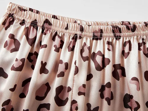 Vista 5 de Pijama de satén para niñas, estilo de unicornio y gato, conjunto de pijama de seda con botones, talla 6-16
