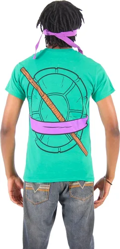 Vista 2 de Teenage Mutant Ninja Turtles, playera con antifaz de las Tortugas Ninja para hombre.