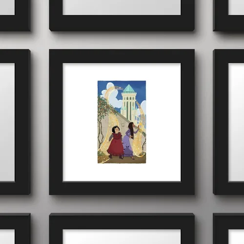 Vista 2 de Trends International Gallery Pops Disney Wish - Wish Come True Panel #3 - Póster de pared, 12.00 x 12.00 pulgadas, versión de marco negro