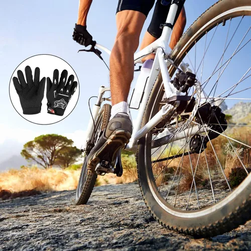 Vista 3 de Frienda Guantes deportivos de invierno para niños, guantes de carreras de deportes de potencia, guantes de motocross, guantes de bicicleta sucia