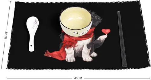 Vista 2 de Australian Shepherd Dog Placemats Set of 6 Resistant Table Mats Washable Place Mats for Dinner Party Table Decoration