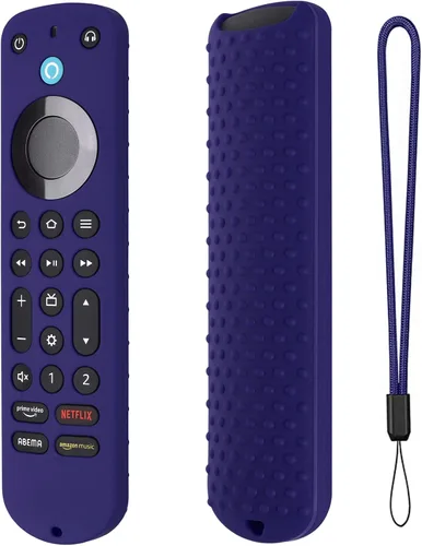 Vista 11 de Funda de silicona para Voice Remote Pro 2022, funda de silicona para control remoto por voz Pro 2022 con cordón (negro)