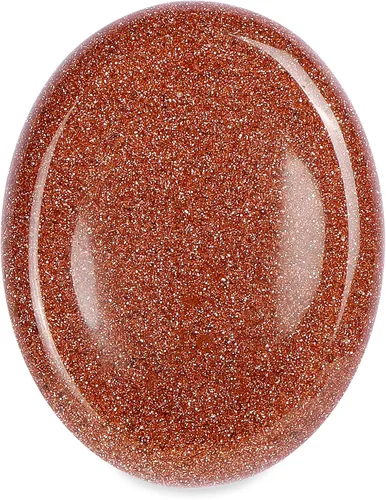 Vista 10 de Piedras de palma de cristal de arena azul de 2 pulgadas, cristales de piedra dorada curativos para meditación de ansiedad, piedra de pulgar
