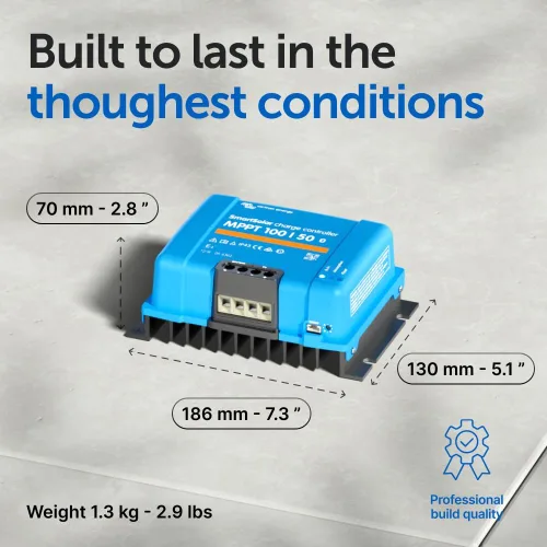 Vista 3 de Victron Energy SmartSolar MPPT Controlador de carga solar (Bluetooth) - Controladores de carga para paneles solares - 100V, 50 amperios, 12/24