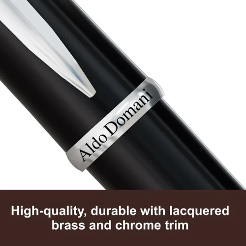 Vista 2 de Monteverde USA Aldo Domani - Bolígrafo negro, diseño de lujo inspirado en Italia, experiencia de escritura suave