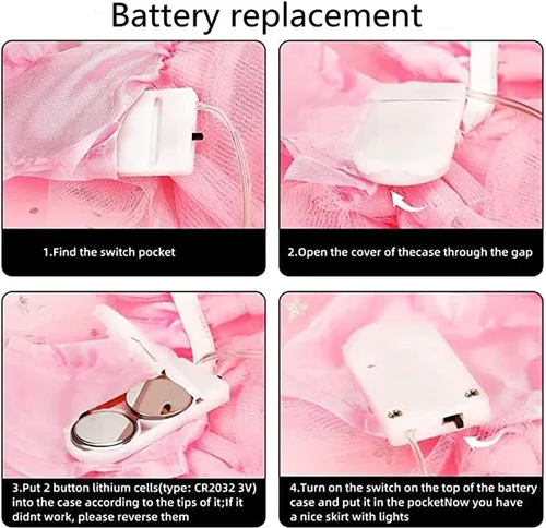 Vista 6 de Faldas de tutú LED para mujer, falda de tul con capas para baile de ballet, faldas iluminadas para disfraz de fiesta