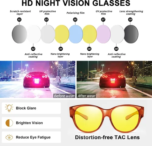 Vista 6 de URUMQI Gafas de sol para mujer gafas de sol redondas de moda gafas de sol polarizadas UV400 marco grande