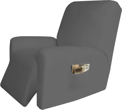 Vista 76 de Easy-Going - Funda elástica de microfibra para sofá reclinable seccional, suave vellón ajustable a tu sofá de 2 cuerpos, lavable, protector