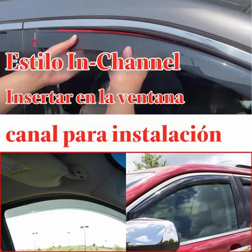 Vista 3 de Deflector de protección de ventilación para ventana de humo estilo canal compatible con GMC Terrain 2010-2017
