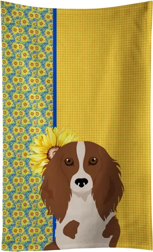 Vista 119 de Caroline's Treasures WDK5313KTWL - Toalla de cocina con diseño de girasoles de verano, color negro y tostado, Airedale Terrier, toalla de mano