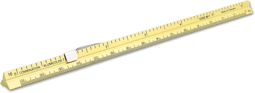 Vista 13 de Alumicolor Regla Métrica de Bolsillo para Arquitecto de Aluminio, 15CM, Negro