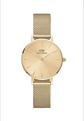 Vista 4 de Daniel Wellington Reloj Petite Evergold, pulsera de malla dorada