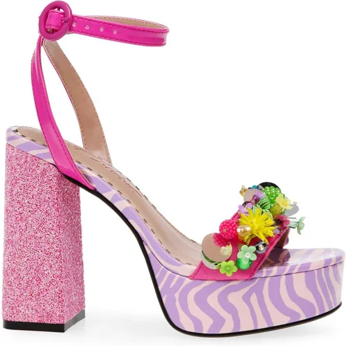 Vista 3 de Betsey Johnson Sandalias de tacón Jorden para mujer