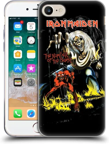 Vista 249 de Head Case Designs Funda de gel suave con licencia oficial de Iron Maiden Brave New World, compatible con Apple iPhone 7 Plus/iPhone 8 Plus Nuevo