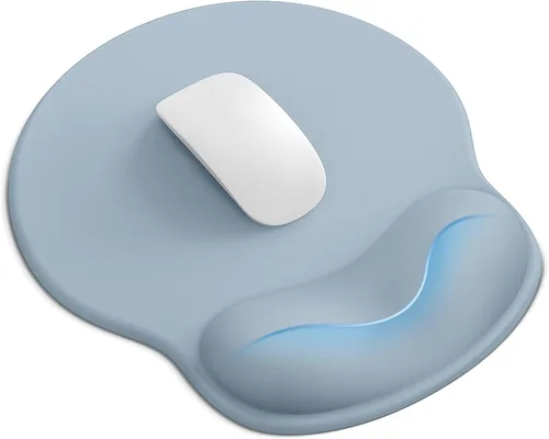 Vista 13 de Alfombrilla de mouse con reposamuñecas, ergonómicas para escritorio, alfombrilla de mouse antideslizante para oficina con soporte de muñeca de gel