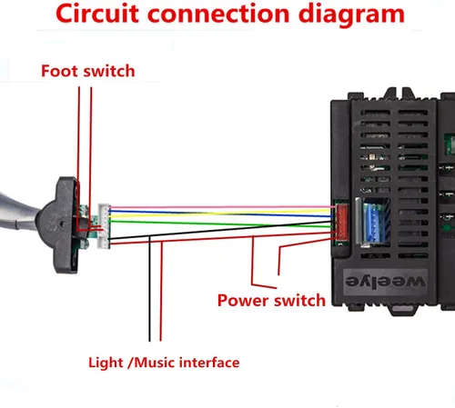 Vista 2 de Interruptor de engranaje de coche eléctrico para niños, interruptor electrónico de engranaje delantero y marcha atrás, para interruptor de piezas
