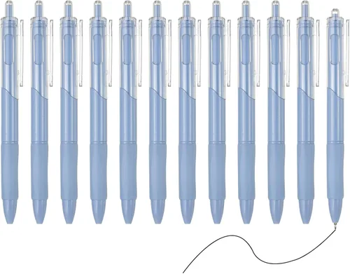 Vista 10 de PATIKIL Paquete de 12 bolígrafos retráctiles de 0.020 in, bolígrafos de tinta de gel negra, bolígrafo retráctil, punta fina, escritura suave, lindos
