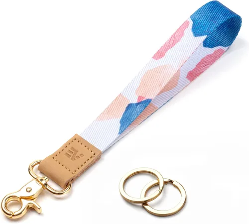 Vista 41 de EcoVision - Llaveros lindos con correa para llaves, llavero de muñeca para mujer, correa de insignia con 2 argollas para llaves
