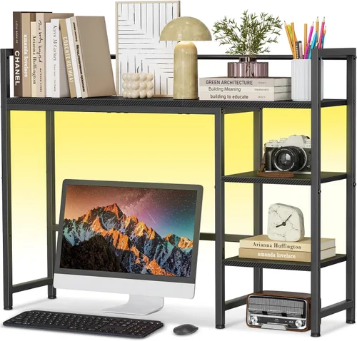 Vista 14 de Snughome Estante de Escritorio, Gabinete de Escritorio de 38.6" para Monitor de Computadora, Estante Organizador de Escritorio, Estante