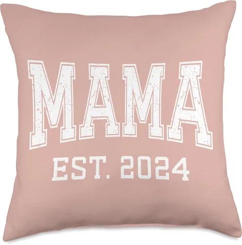 Vista 4 de Mama Est 2024 Custom Mom Personalized Mothers Day Customized Throw Pillow