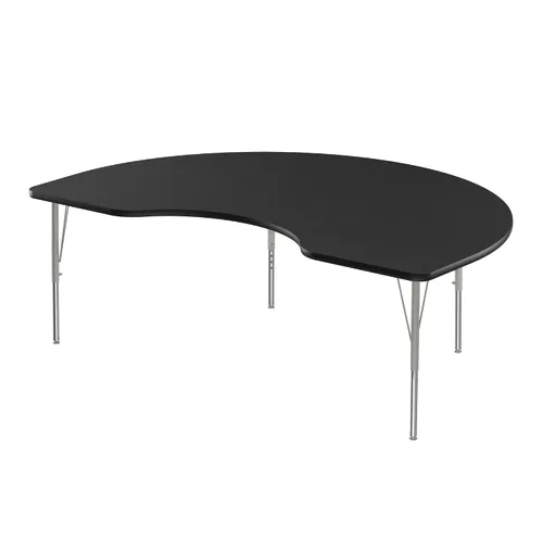 Vista 67 de Correll - Mesa rectangular de actividades para el aula de 24 x 36 pulgadas, altura ajustable (19-29 pulgadas), granito negro, parte superior