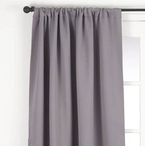 Vista 7 de SARO LIFESTYLE Panel de cortina opaca con bolsillo para barra, 54 x 84 pulgadas, color negro