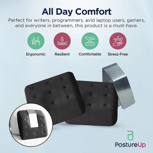 Vista 5 de WavePads de PostureUp – Paquete original de dos reposa muñecas ajustables para teclado de laptop, almohadillas ergonómicas de espuma viscoelástica