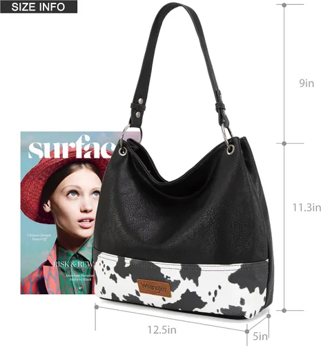 Vista 48 de Wrangler Hobo - Bolsas para mujer de cuero vegano con asa superior, bolsos de hombro y bolsos