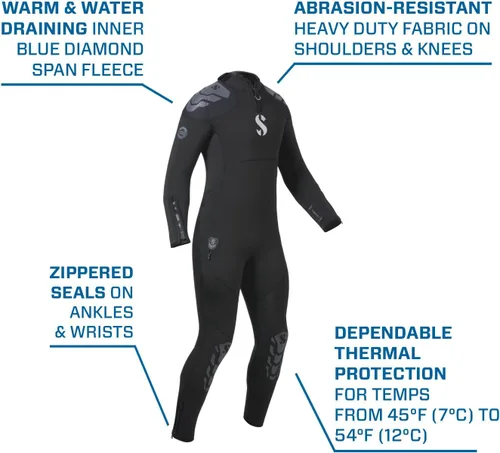 Vista 4 de SCUBAPRO Everflex Yulex - Vaporizador de buceo, para hombre, 7,5/0.197 in