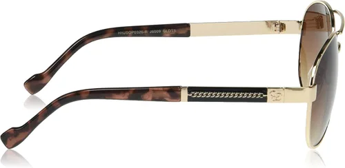 Vista 3 de Jessica Simpson Gafas de sol de aviador de metal con logotipo de protección UV refinado de 2.244in