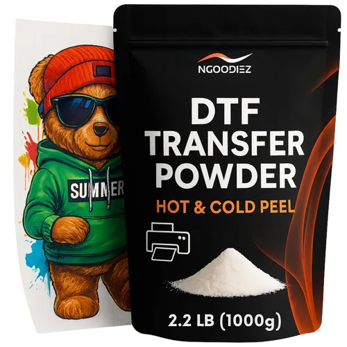 Vista 7 de NGOODIEZ DTF Polvo Blanco 17.64 oz – Polvo adhesivo termofusible de transferencia DTF para sublimación, polvo de pretratamiento sin grumos