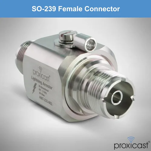 Vista 4 de Proxicast Pararayos/Supresor Coaxial con Conectores Hembra UHF SO-239 - Protector de Sobretensiones de Cable Coaxial de Grado Profesional para RF