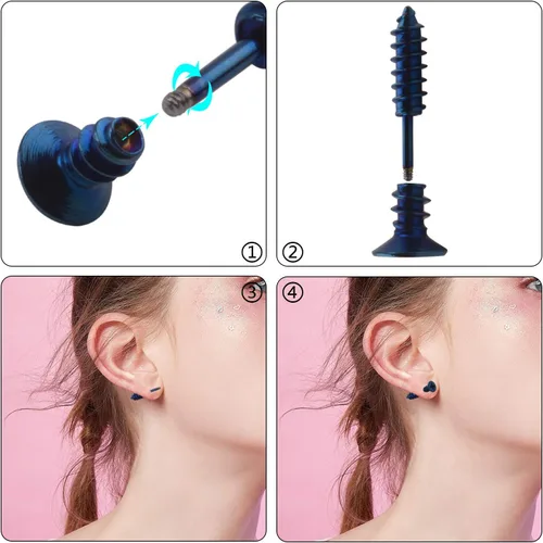 Vista 3 de BronaGrand 5 pares de aretes de aro unisex de acero inoxidable para hombre