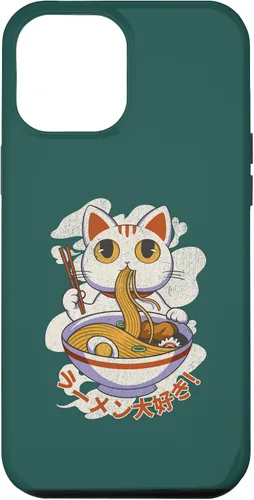 Vista 24 de Funda linda para iPhone 11 Chinese Lucky Cat Eating Ramen noodle lover anime Japón