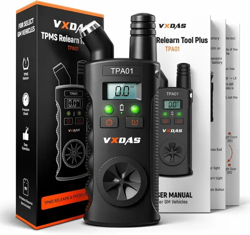 Vista 7 de VXDAS TPA01 Herramienta de aprendizaje TPMS para GM, Medidor de presión de neumáticos digital de 150PSI, Herramienta de activación de sensor