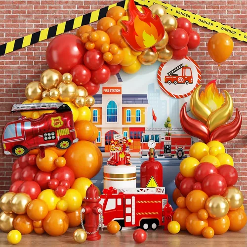 Vista 17 de Kit de guirnalda de arco de globos de baloncesto, 103 globos de fiesta de baloncesto, guirnalda de globos naranja y negro para niños y niñas