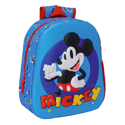 Vista 2 de Mochila Escolar Mickey Mouse Clubhouse Azul 27 x 33 x 10 cm