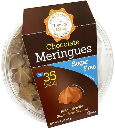 Vista 8 de Krunchy Melts – Merengues sin azúcar – Sabor Cappuccino – 2 Oz tina