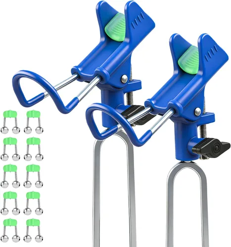 Vista 8 de Soporte para Caña de Pescar para Suelo, Soportes Mejorados para Caña de Pescar de Orilla Ajustables 360°, 2/4 piezas Soporte Extra Largo para Caña