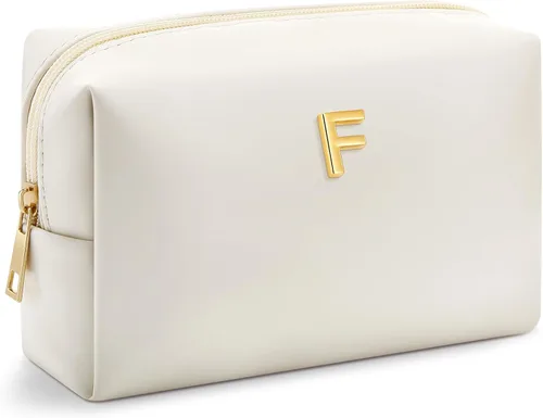 Vista 17 de Kigeli Initial Makeup Bag Gifts for Women Teen Girls Bridesmaid, C