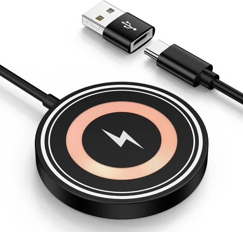 Vista 10 de Cargador inalámbrico magnético MagSafe cargador de carga rápida para iPhone 17e/17 Pro Max Air 16 15 Plus 14 13 12, AirPods, USB-C/A Mag-Safe Base