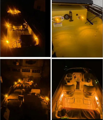 Vista 3 de 10 Uds. ámbar 12V impermeable barco marino cubierta interior cortesía cabina decoración luces de navegación para yate, barco, proa, popa, pesca