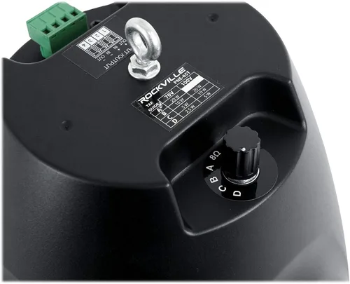 Vista 6 de Rockville PEN-65T - Altavoces colgantes negros de 6.5 pulgadas, 70 V/100 V, para restaurantes, bares o espacios comerciales, opción de 45 W 8