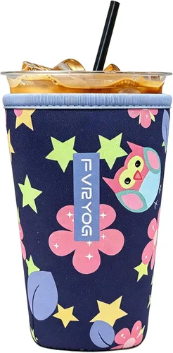 Vista 178 de Reusable Insulated Neoprene Iced Coffee Sleeves for Iced Coffee Cups, Coffee Coolies sleeves for Iced & Hot Drinks